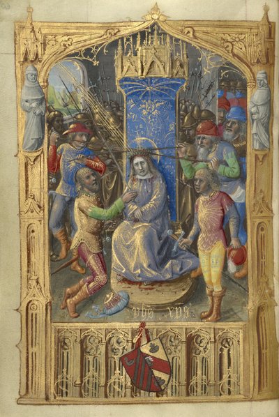 Heures Poncher (Mocking of Christ) by Maître du Cardinal de Bourbon